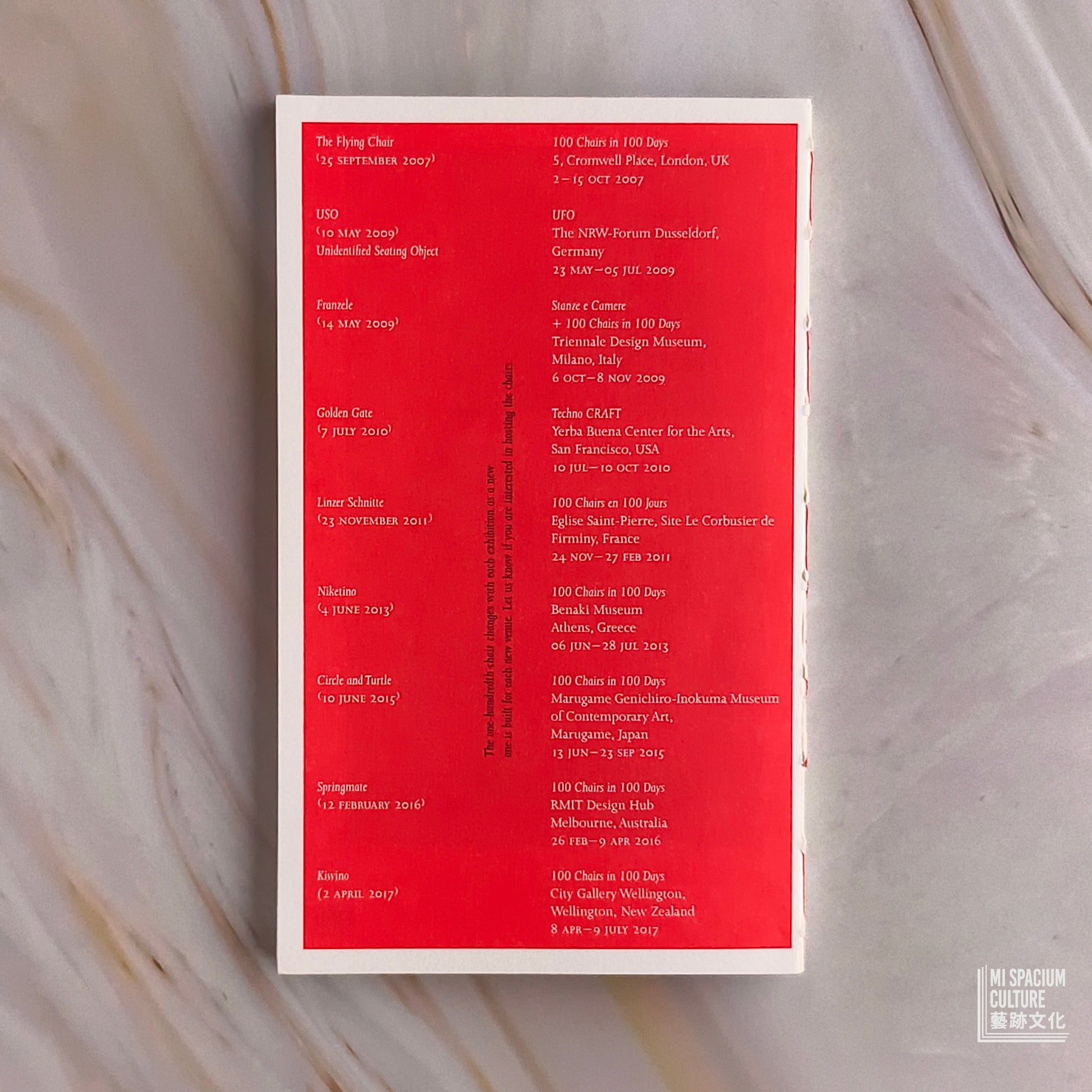 【新書】100 Chairs in 100 Days and Its 100 Ways - Mi Spacium Culture 藝跡文化 - Books