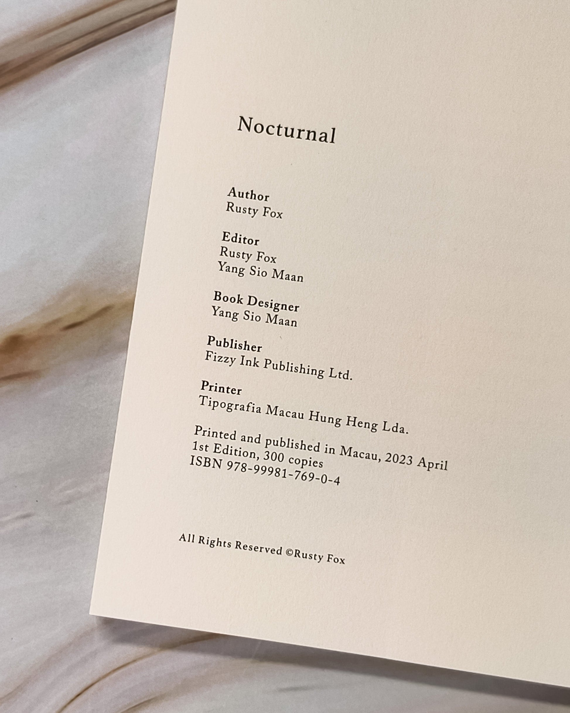 【新書】Nocturnal - Mi Spacium Culture 藝跡文化 - Books