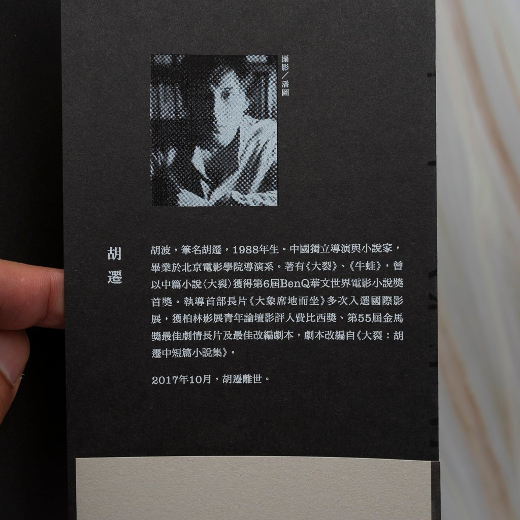 【新書】大裂：胡遷中短篇小說集【電影《大象席地而坐》改編原著】 - Mi Spacium Design Studio - 文化研究 Cultural Studies