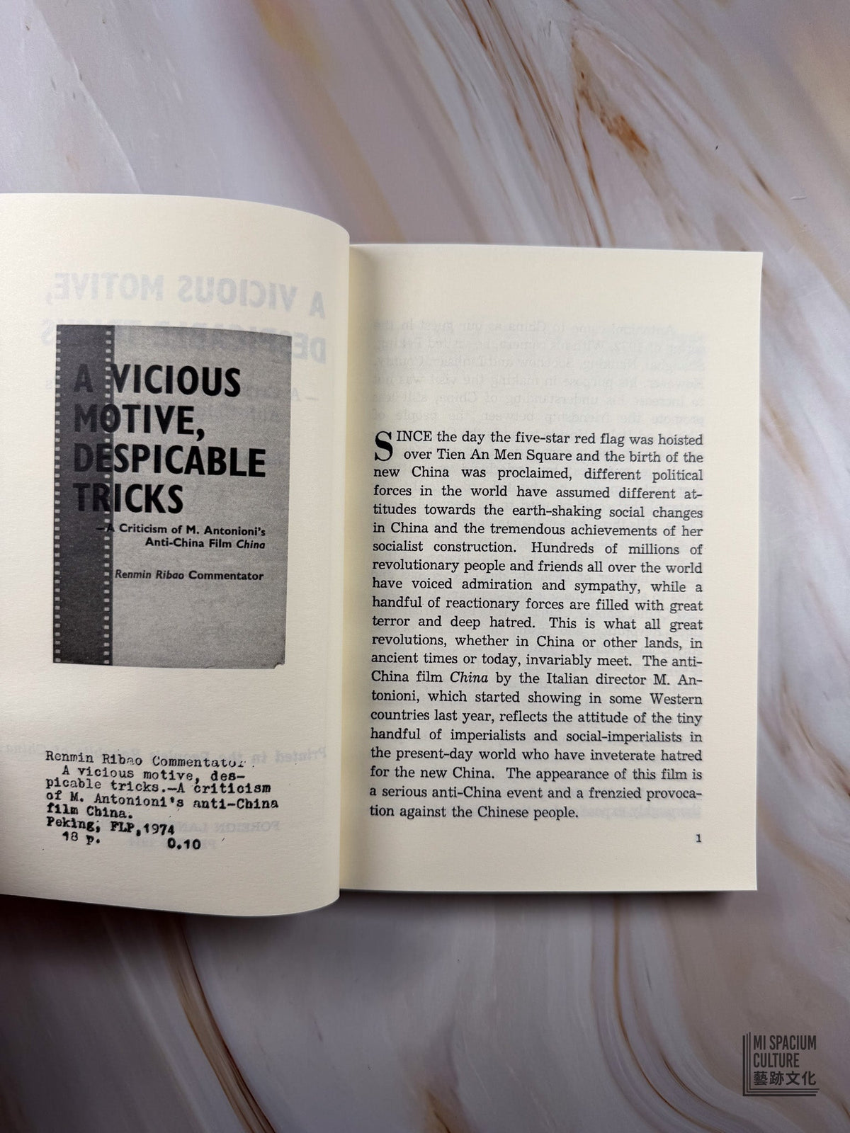 【Zine】惡毒的用心 卑劣的手段｜On Kino Analog - Mi Spacium Culture 藝跡文化 - Books