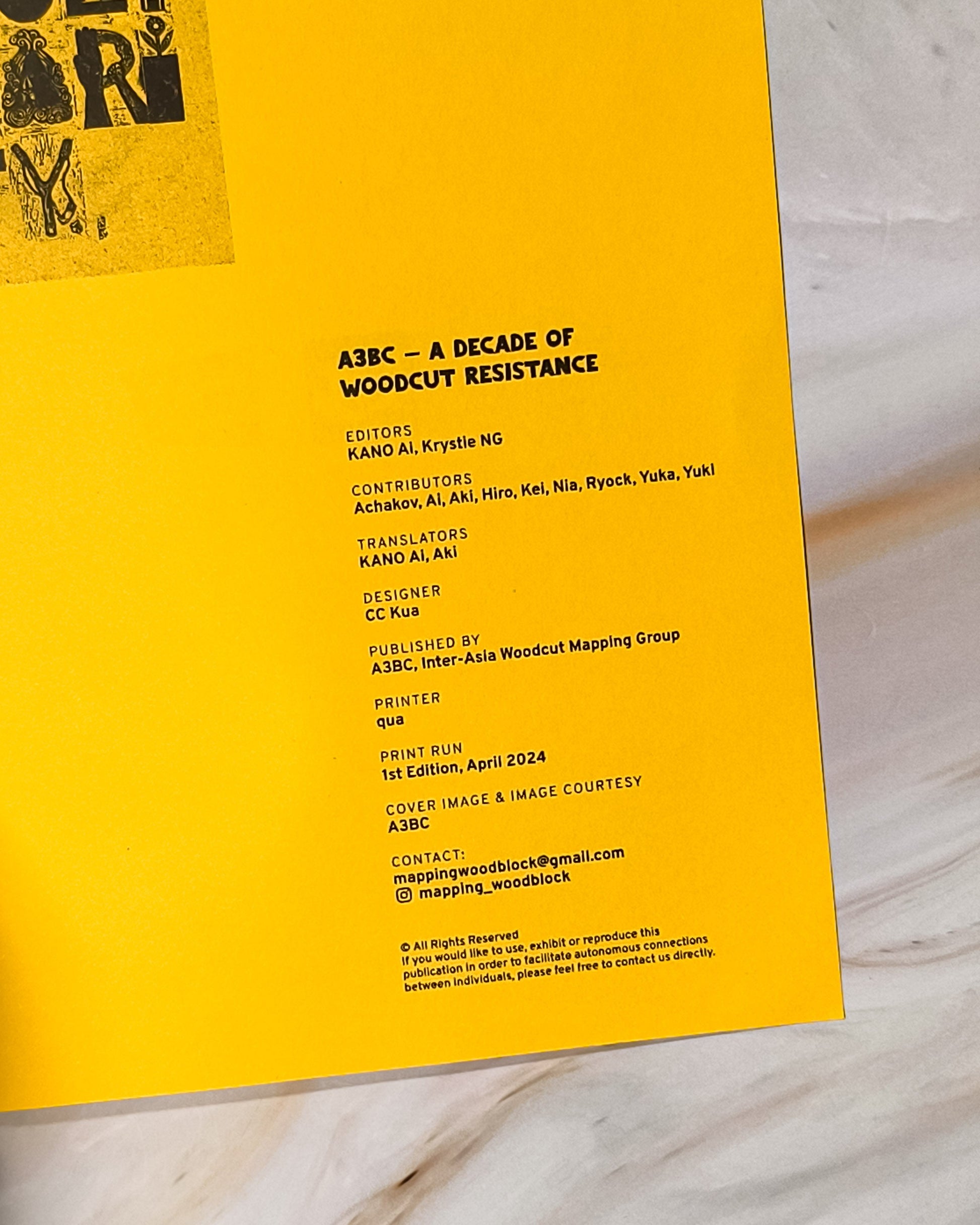 【Zine】A3BC — A Decade of Woodcut Resistance - Mi Spacium Culture 藝跡文化 - Books